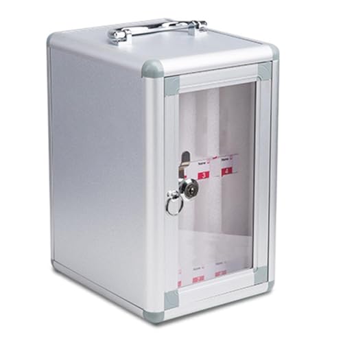 Phone Storage Cabinet, Cell Phone Charging Stations, Cell Phone Locker Cabinet Wall-Mounted Mobile Phone Storage Box, Aluminum Alloy Pocket Chart Storage Locker Box Cabinet, Lockable Storage(8 slots)