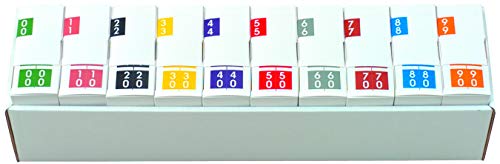 Doctor Stuff - File Folder Labels, Terminal Digit Filing, Consecutive Double Digit Numbers 00-99, Barkley FDAVM Match - AVDM Series Chart Stickers, 1-3/16 x 1-1/2", 1 Each of 10 Rolls, 500/Roll