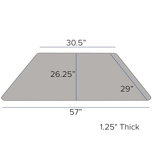 EMMA + OLIVER Gray Mobile Trapezoid Adjustable Height Activity Table