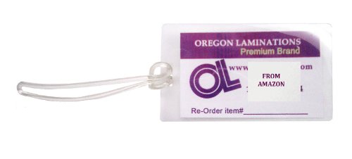 Thermal Laminating Pouches 5 Mil Luggage Tags 2.5-x-4.25 with 6-inch Loops