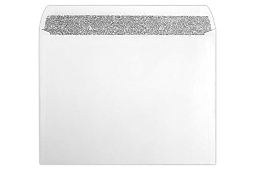 LUXPaper 10 x 13 Booklet Envelopes | Security Tint | White | 24lb. Text | 50 Qty