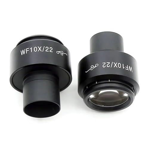 Microscope Accessories Kit Microscope Eyepieces 1 PC W10X 22mm Adjustable Biological Microscope Eyepiece Wide Angle High Eye Point Interface 23.2mm Microscope Slides