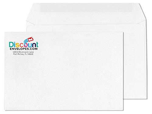 Custom Printed 6x9 1/2" Booklet Envelopes - 24# White Wove - Gum Seal - (1000)