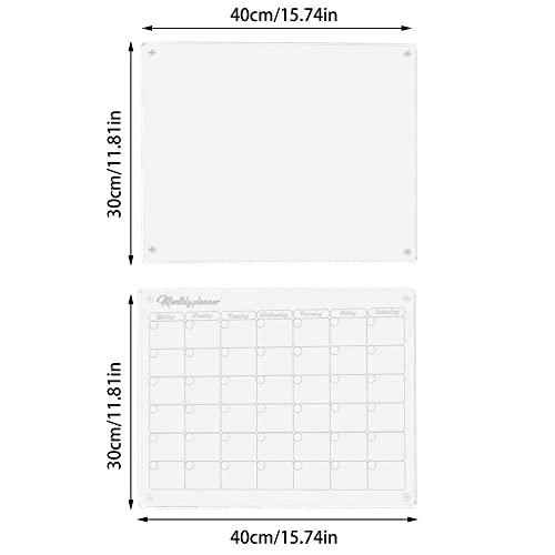 Magnetic Calendar Fridge Dry Erase Board Monthly Weekly Planner