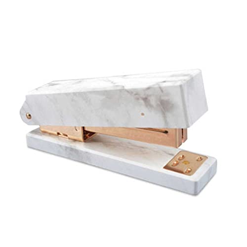 KLJUHGTR Marble Pattern Stapler Desktop Spring Powered for Home Office Binding Supplies