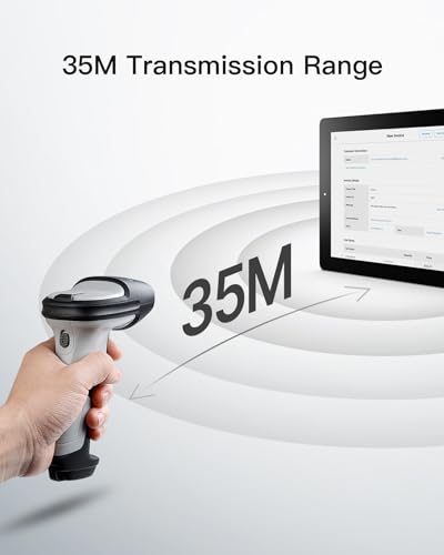 Inateck 1D Bluetooth Barcode Scanner, 2600mAh Battery, 115FT Range, BCST-70