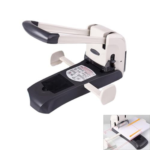 JAMIEKA Heavy Duty Two Hole Puncher 200 Sheets Capacity Paper Hole Punches Ergonomic Handle Labor Saving Industrial Hole Punches