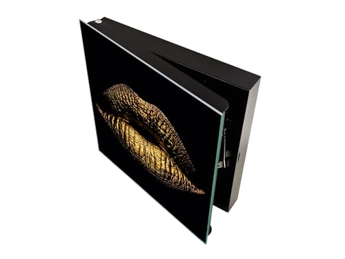 Decorative Key Box with Magnetic Glass Memo Board - Tempered Glass Wall Art - KN21 Abstract Concepts Series 1