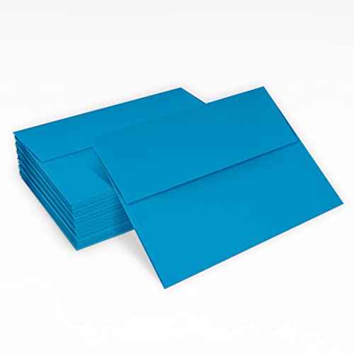 LUXPaper A2 Invitation Envelopes | Peel & Press | 4 3/8" x 5 3/4" | Pool Blue | 80lb. Text | 1,000 Qty