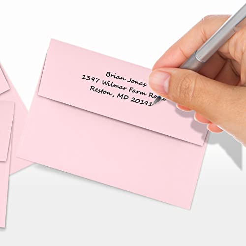 LUXPaper 4Bar A1 Invitation Envelopes | Peel & Press | 3 5/8" x 5 1/8" | Candy Pink | 80lb. Text | 1,000 Qty