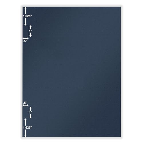ComplyRight Tax Presentation Folder, Report Cover, Spine, Side-Staples Tabs, Navy Blue, 8-5/8" x 11-1/4", Pack of 100
