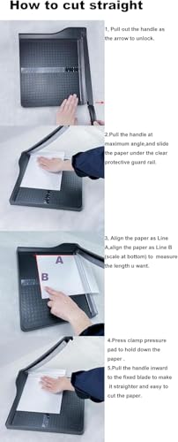 Amazon Basics Paper Trimmer Cutter for Office and Crafts, Heavy-Duty, Portable Guillotine Paper Cutter, 15-Inch, 10-Sheet Cardstock for Photos