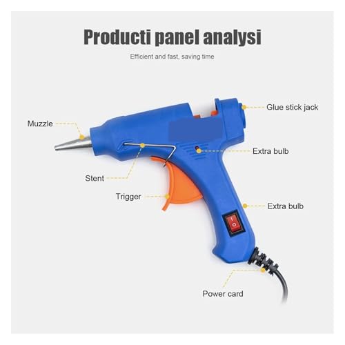 Hot Glue Gun, 6Pcs Hot Melt Glue Gun With Switch For 7mm Stick Mini Indusrial Adhesive Electric Heat Temperature Repair Tool,cordless hot glue gun