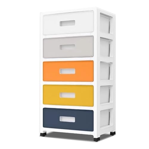 3/4/5-Layers File Sorting Organizer, Paper Sorter，Floor Drawer Office Cabinet,Paper Locker for Home, Classroom, Office, School（Multi-Colored(5tier)