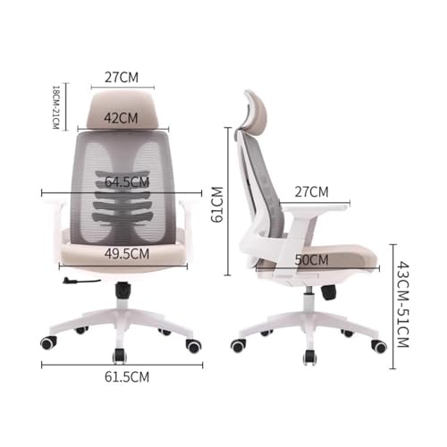 Ergonomic Office Chair Back Support Ergonomic Office Chair Ergonomic Chair Comfortable Sedentary Computer Chair Home Waist Study Chair Conference Chair Lift Seat for Home Working, Make Up, Gaming(Blue