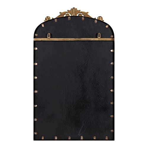 Kate and Laurel Arendahl Arch Chalkboard; Gold; 19 x 31; Framed Arched Ornate Vintage Magnetic Chalkboard for Unique Display; Decoration; and Organization