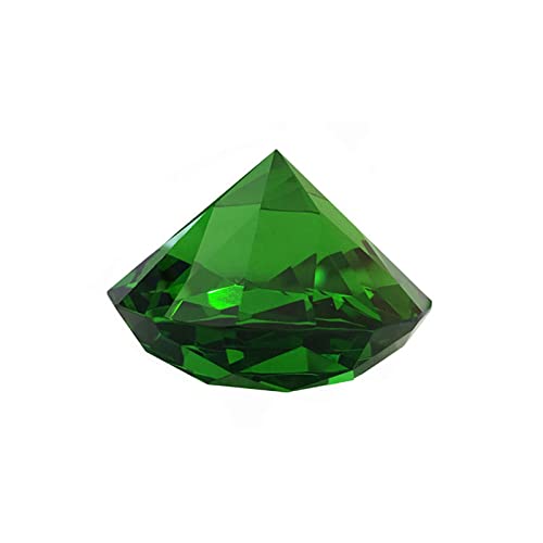 Blue Green Crystals Diamond Paperweight Giant Jewel for Happy Birthday Wedding Party Decoration Gift Toys,60mm 6pcs,Green
