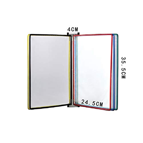KGDJBGSE Wall Mounted File Holder Hanging Organizer Flip File Holder Wall Mounted Magnetic Display 24.5 x 35.4cm