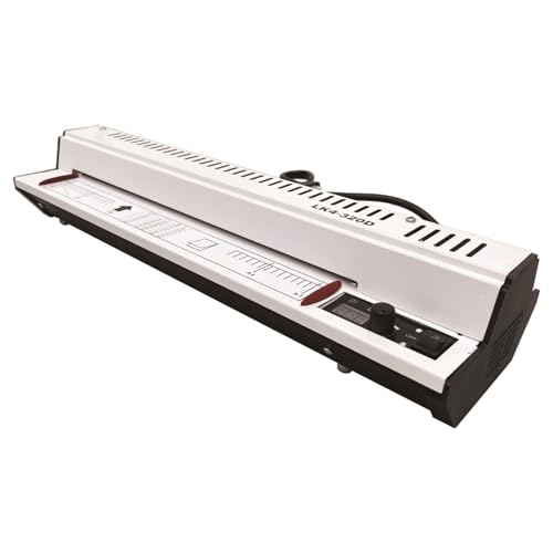 BEILOCKERY 110V 12.6" All Metal Thermal Laminating Machine, 300W 4-Roller Laminator Machine with Cold Mounting Function, Linfrared Radiation Heating