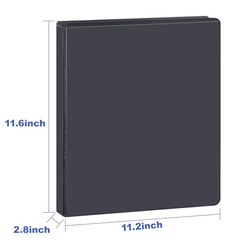 ViVin 2 Inch Binders 3 Ring, Slant D Ring Binder, 12 Pack, Black