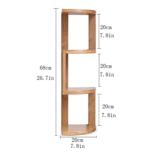 GSOUL Indoor Bookcase Organizer Wall-Mounted Corner Bookshelf Corner Bookcase Storage Rack Display Rack Suitable for Living Room Study Office Bookshelf Independent Bookshelf(A)