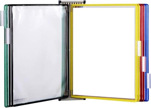 Tarifold 10 Pocket Wall Mount Reference System, Expandable, Assorted Colors
