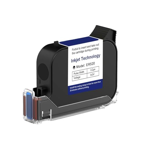 SHIHUANI 1200PDI Industrial Handheld Inkjet Printer with 6.5 Inch Touchscreen for Text QR Code Logo(Ink Cartridge 1pc)