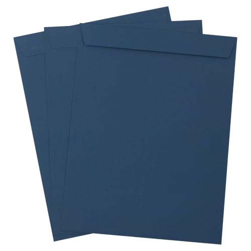 LUXPaper 10 x 13 Open End Envelopes | Peel & Press | Navy Blue | 80lb. Text | 250 Qty