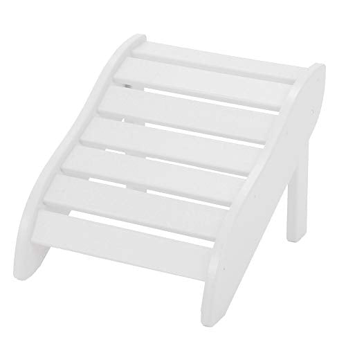 Original Pawley's Island White Essentials Adirondack Footrest, Handcrafted in The Carolinas, Eco-Friendly DURAWOOD, Stainless Steel Hardware & Fit N Finish Design
