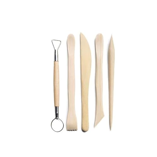 TXGJWRA 32 Pcs with Bag Ceramic Wax Clays Carving Tools Pottery Sculpting Modeling Tool Set Pottery Clay Sculpting Tools (D Light Grey)