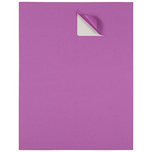JAM PAPER Shipping Address Labels - Standard Mailing - 2 x 4 - Violet - 20 Packs of 120