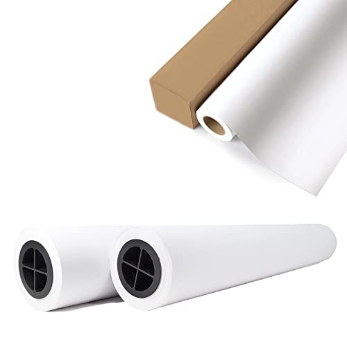 Ultra-White Plotter Paper Rolls 4 Pack (24' x 150', 20lb) | CAD, Ink Jet Bond Paper | Wood-Free, 80GSM For Engineers, Architects, Copy Shops