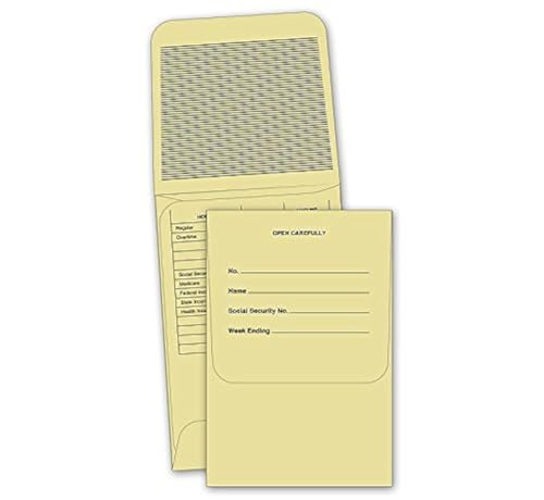 ABC Coin Payroll Envelope, 3 1/8 x 4 5/8", Brown Kraft - Pack of 500 Envelopes