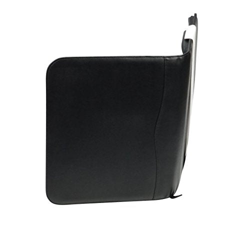 Alassio 30027 Reggio Ring Binder DIN A4 Approx. 36 x 28 x 5 cm Black/Fine Touch Imitation with Calculator and Pad A4
