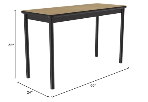 Correll 24" W x 60" D Deluxe High Pressure Lab Table in Fusion Maple
