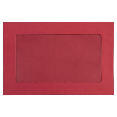 LUXPaper 6 x 9 Full Face Window Envelopes | Ruby Red | 80lb. Text | 500 Qty