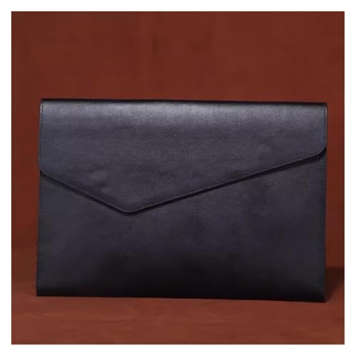 PU leather document pouch, PU Leather A4 Document Holder Envelope File Folder Bag Multicolor 33x23x2.5cm(Colour 2)