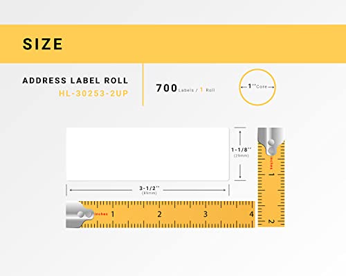 HouseLabels Compatible with Dymo 30253 Labels, 1-1/8" x 3-1/2"