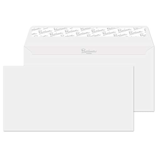 Blake Premium Business DL 110 x 220 mm 120 GSM Peel & Seal Wallet Envelopes (36882) Diamond White Smooth - Pack of 500