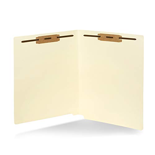 Blue Summit Supplies 50 End Tab Fastener File Folders, 2 Fastener, Manila