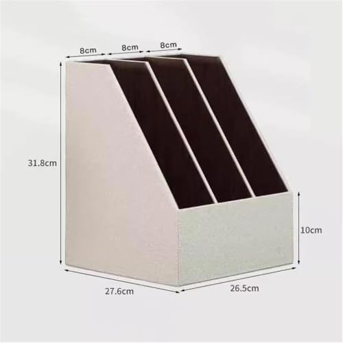 File Rack 3 Slot Desktop File Folder Organizer and Document Stand Journals Magazine Rack Letter Trays