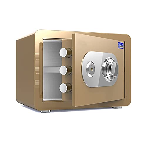 BHFRYU Safe Box Fireproof Waterproof Safe Safe Box Security Safe Box Digital Cabinet Safe Safes Golden Fireproof Safe, Household Small Steel Anti-Theft Safety Cabinets, Large-Capacity Mechanical Code