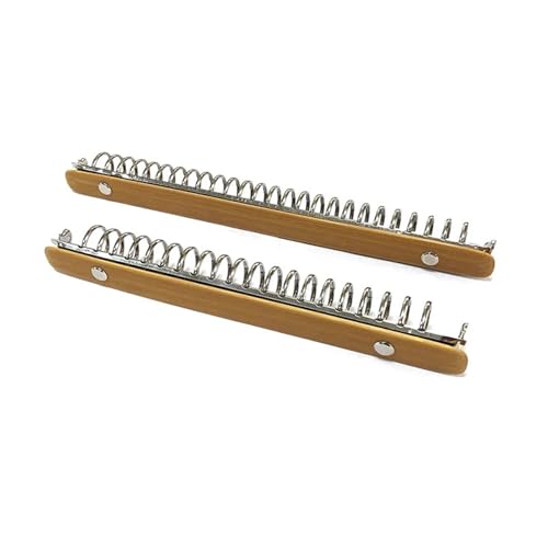 Ring Clips 5PCS A5 B5 Metal Ring Binder Clips with Bamboo Back Panel Detachable Buckle Loose-Leaf Binding Strip for Data Book Album Notebook(A5 20 Rings)