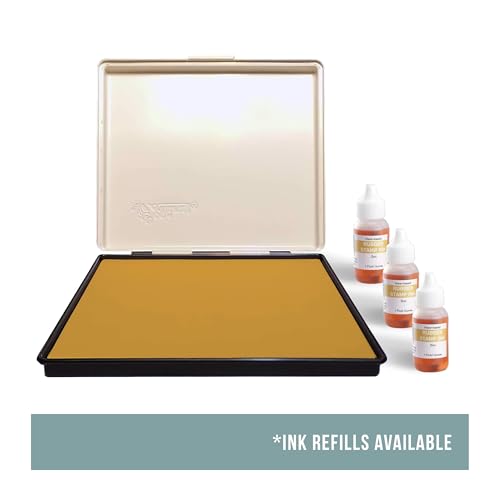 Infusion 8" x 12" Extra Large Industrial Stamp Ink Pad, Your Go to Large Stamp Ink Pad for Bright Color, Even Coverage and Durability, Zinc Stamp Pad