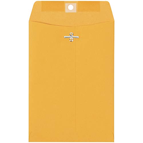Great Box Supply Clasp Envelopes, 6" x 9", Kraft, 1000/Case