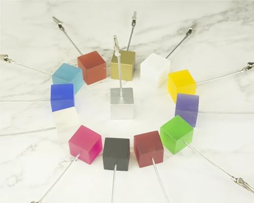 Cube Photo Clips 50pcs Memo Clips Cube Wire Photo Holder Logo Custom Wedding Place Card Promotion(Silver)