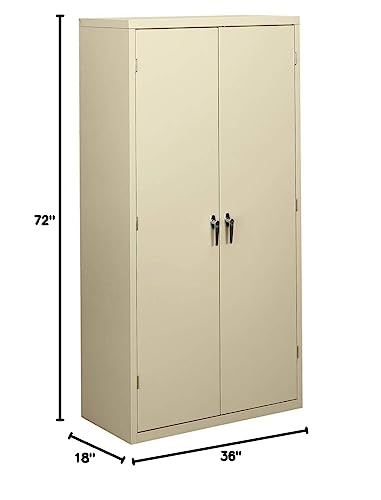 HON Brigade Series Five-Shelf Storage Cabinet - High Storage Cabinet, 36w by 18d by 72h , Putty (HSC2472)