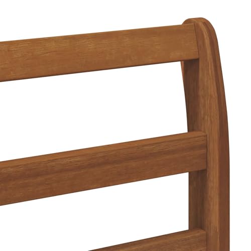 YUOGHRTFE Solid Acacia Wood Armrest 2 Pack Curved Slatted Design