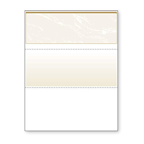 DocuGard Standard Gold Marble Top High Security Check Paper - QuickBooks & Laser/Inkjet Printer Compatible - 11 Security Features - 500 Blank Business Checks (04505)