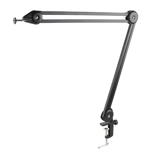 Microscope Accessories Kit Microscope Video Camera Webcam Desktop Work Arm Stand Adjustable Boom Table Working Hanger Cantilever Stand Holder 1/4 40mm Microscope Slides(D)